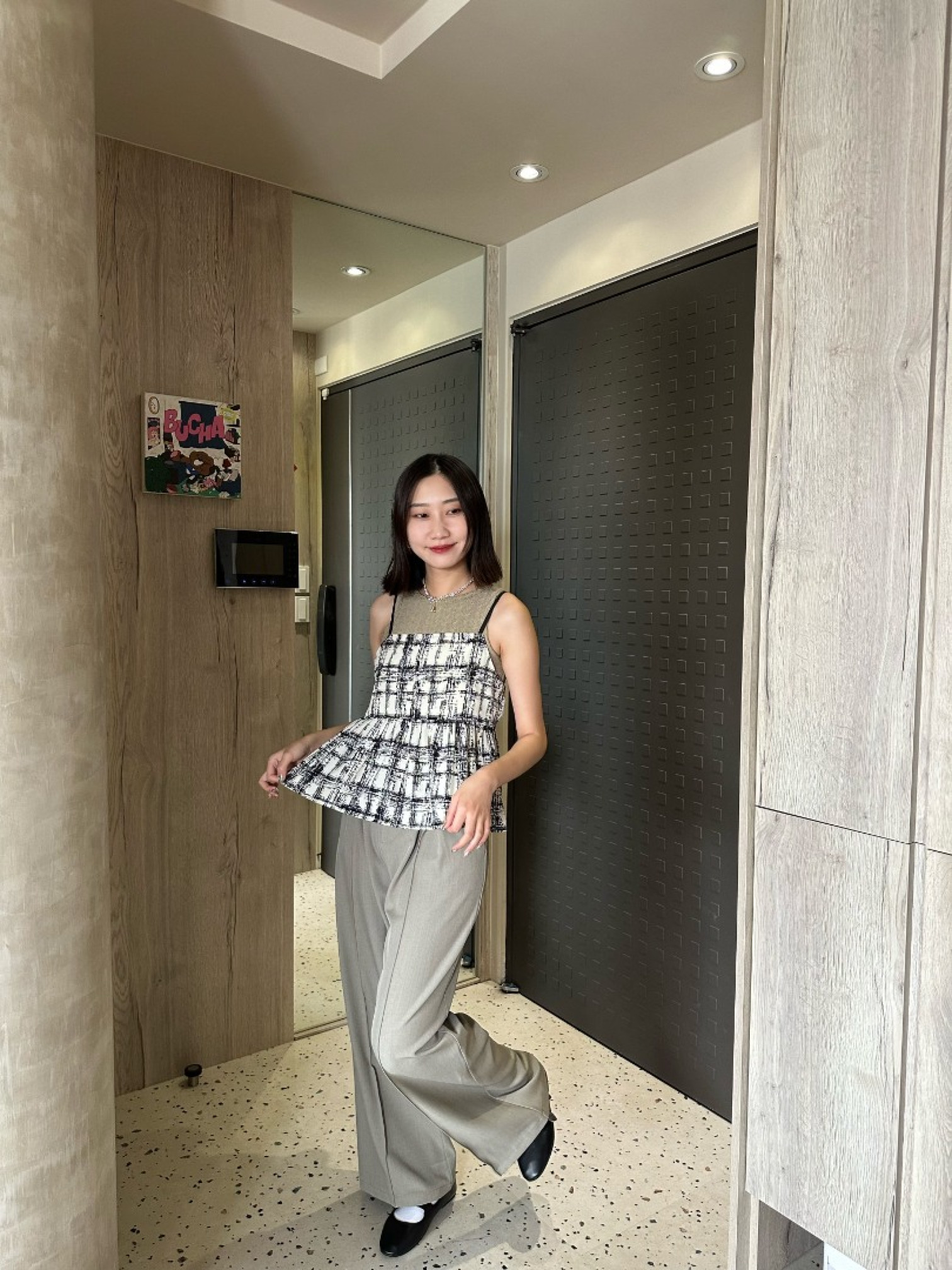 🇯🇵挺版時髦中線寬褲/兩色S