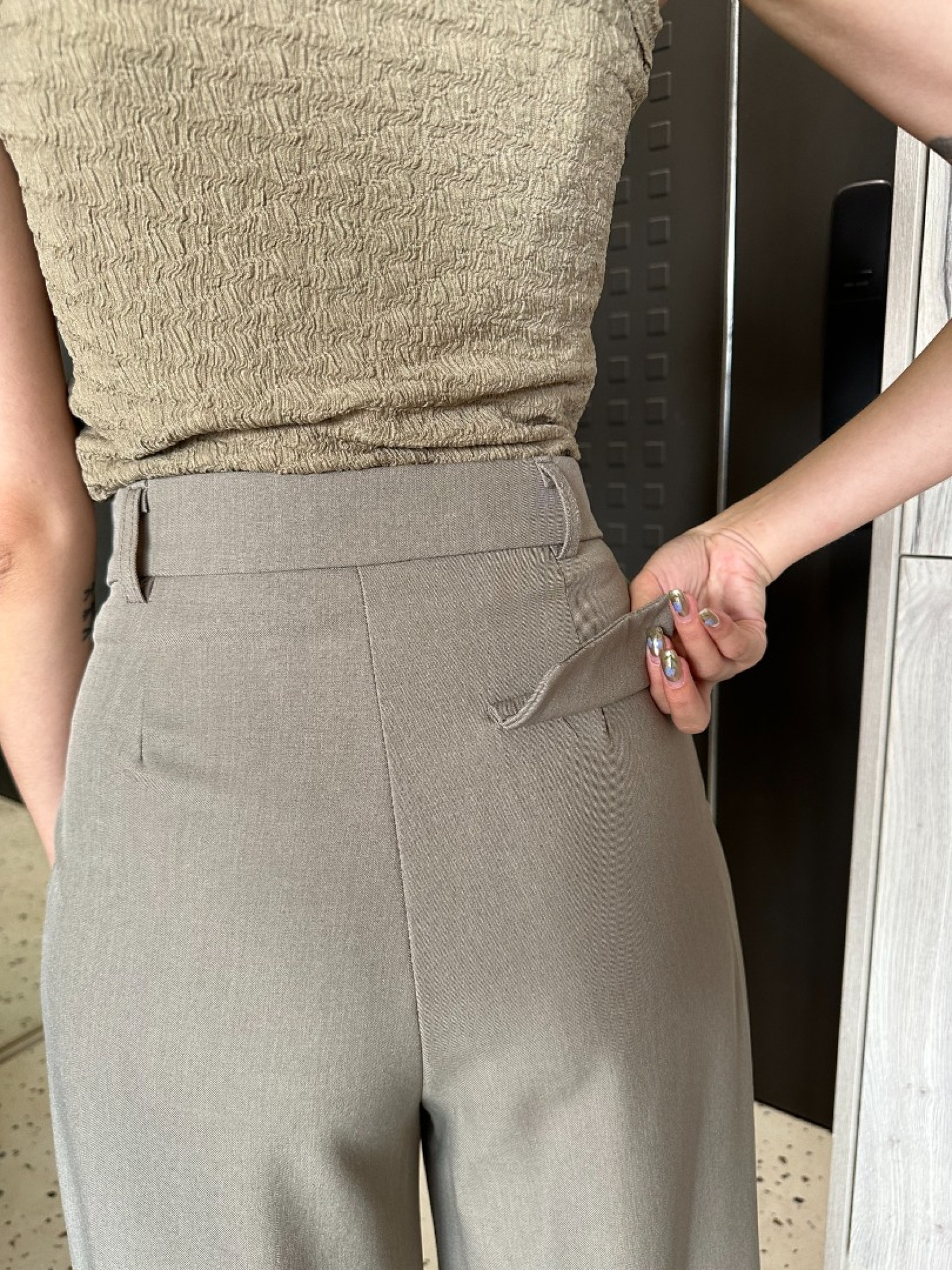 🇯🇵挺版時髦中線寬褲/兩色S