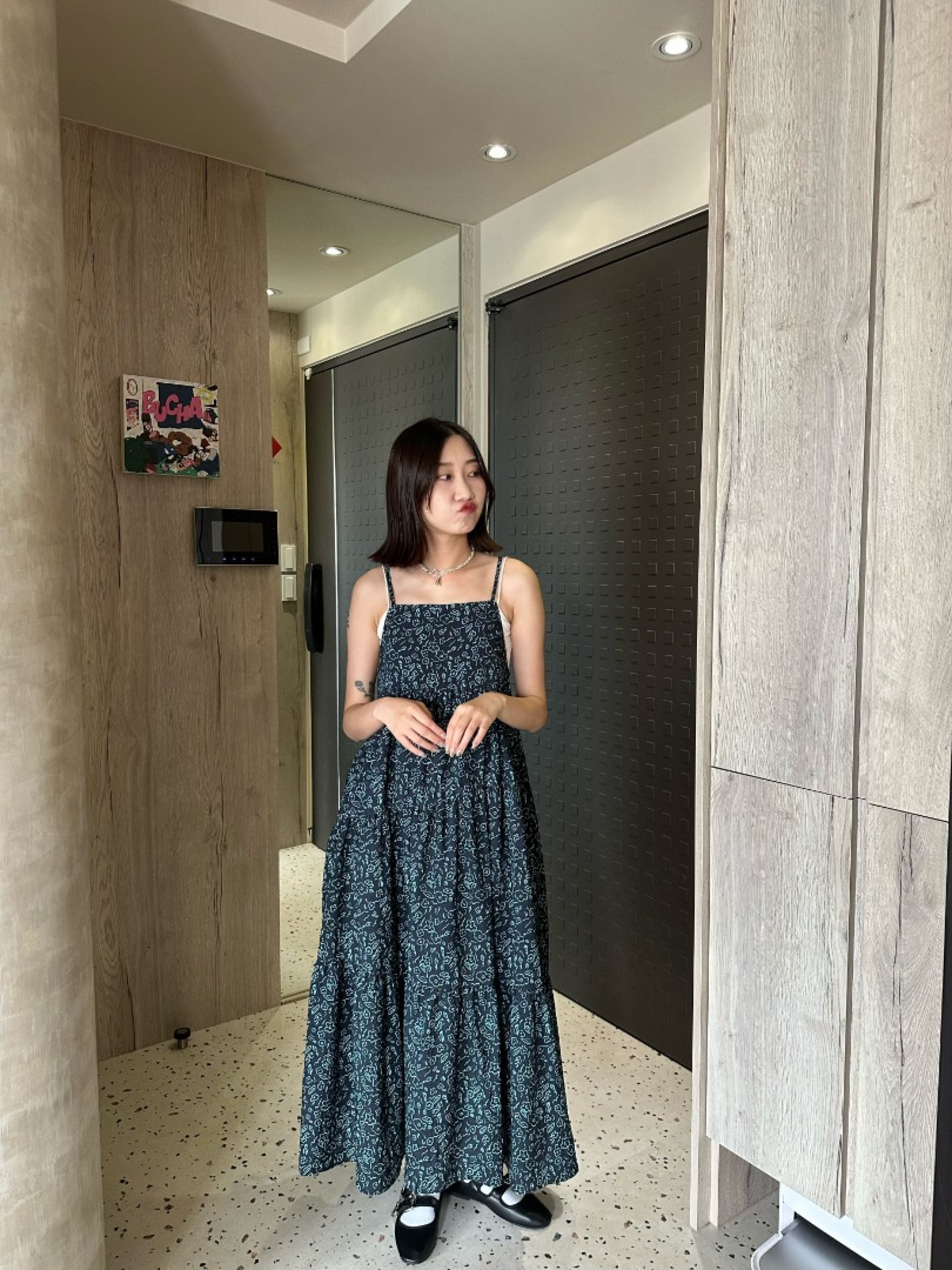 🇯🇵滿版撞色花花吊帶洋裝/兩色