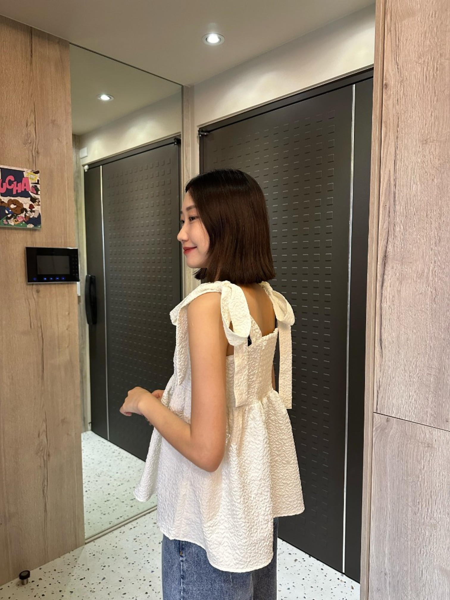 🇯🇵超Q綁帶緹花背心/兩色