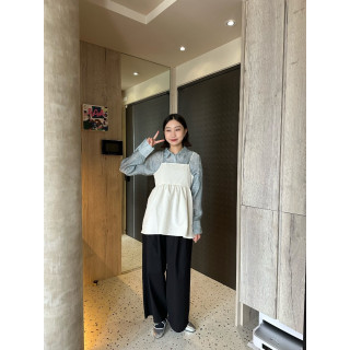 🇯🇵 立體壓紋細肩帶罩衫/白