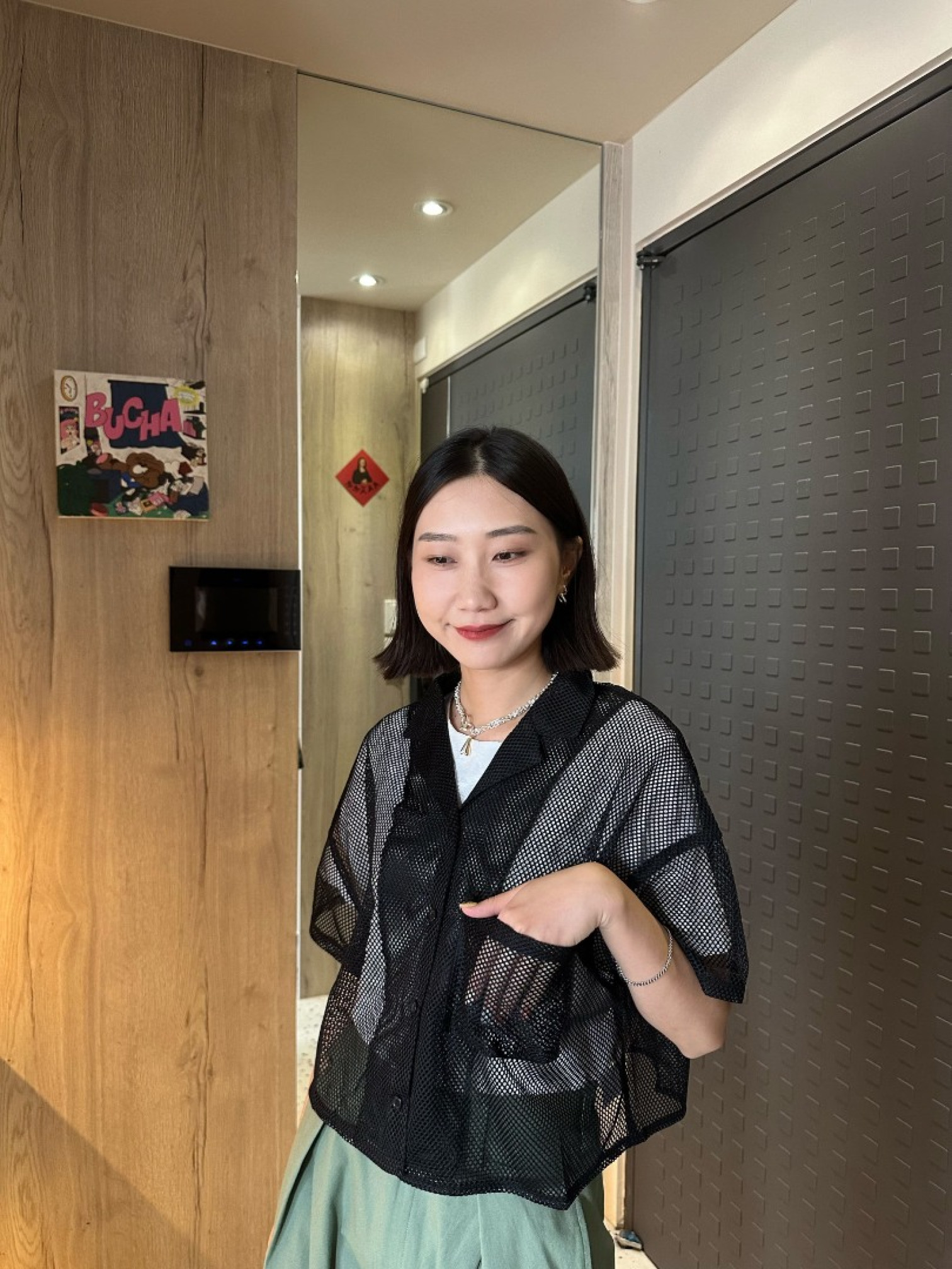 🇯🇵短版透視洞洞襯衫/三色