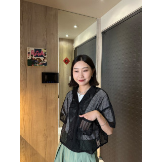 🇯🇵短版透視洞洞襯衫/三色