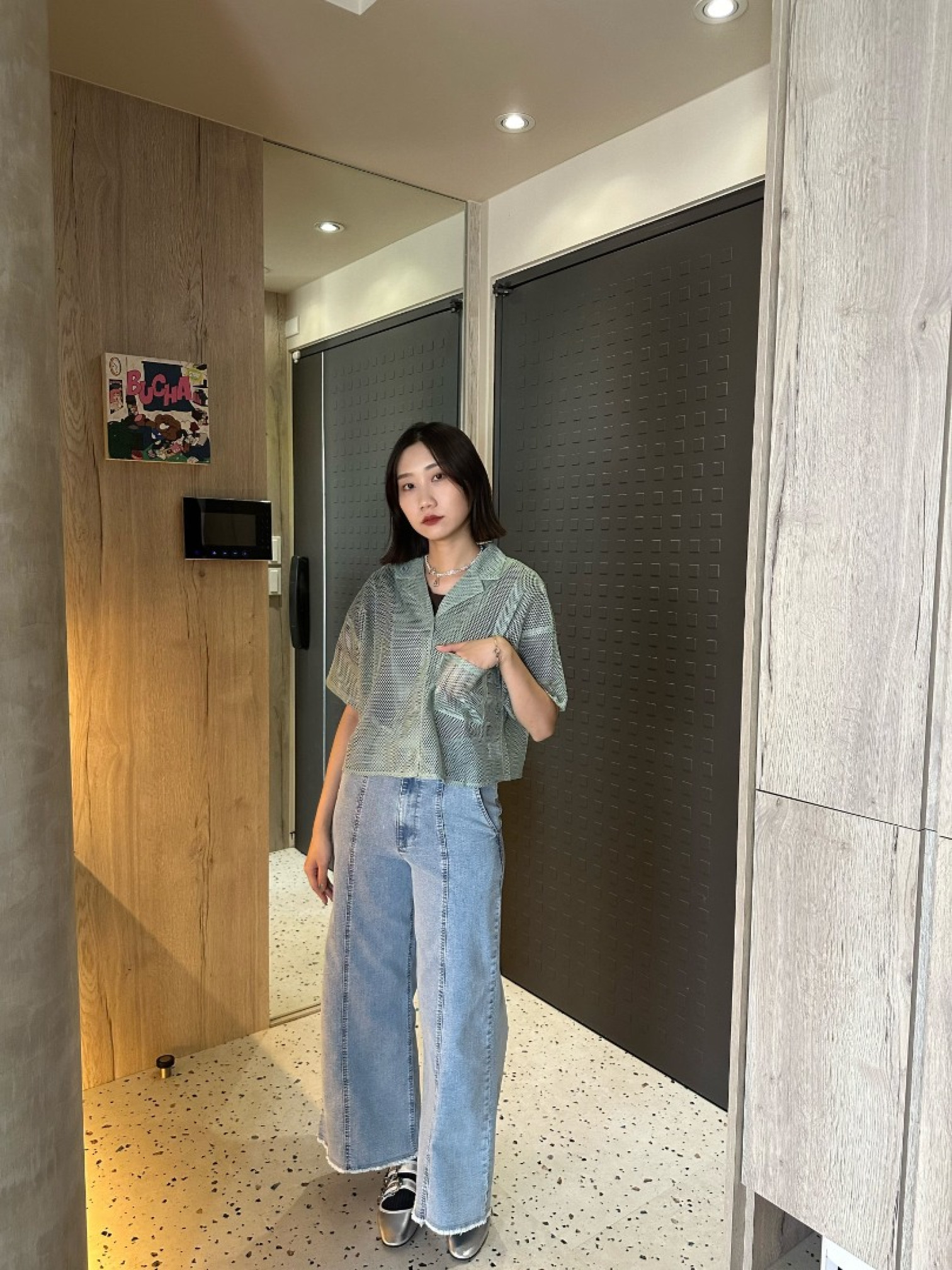 🇯🇵短版透視洞洞襯衫/三色