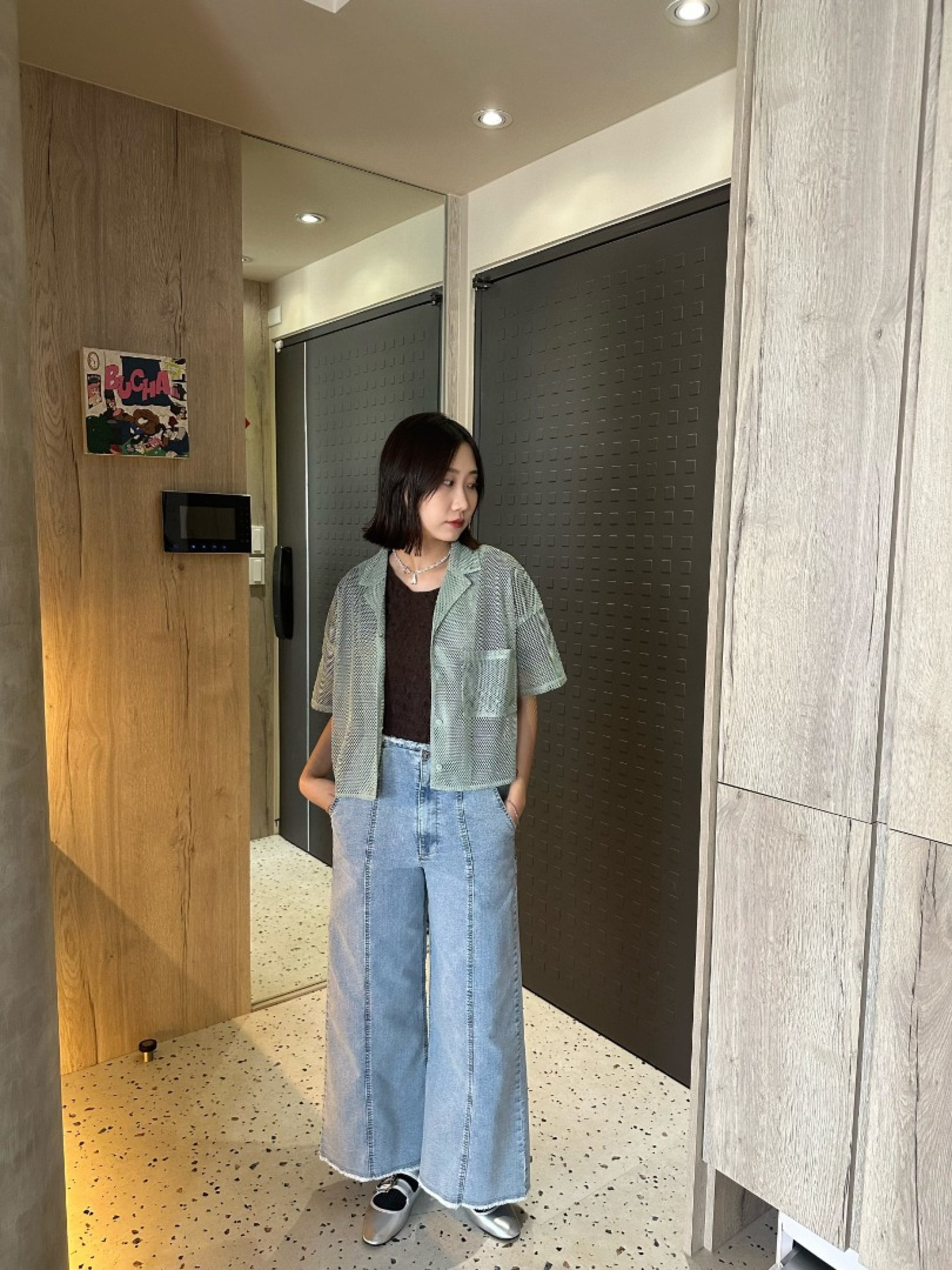 🇯🇵短版透視洞洞襯衫/三色