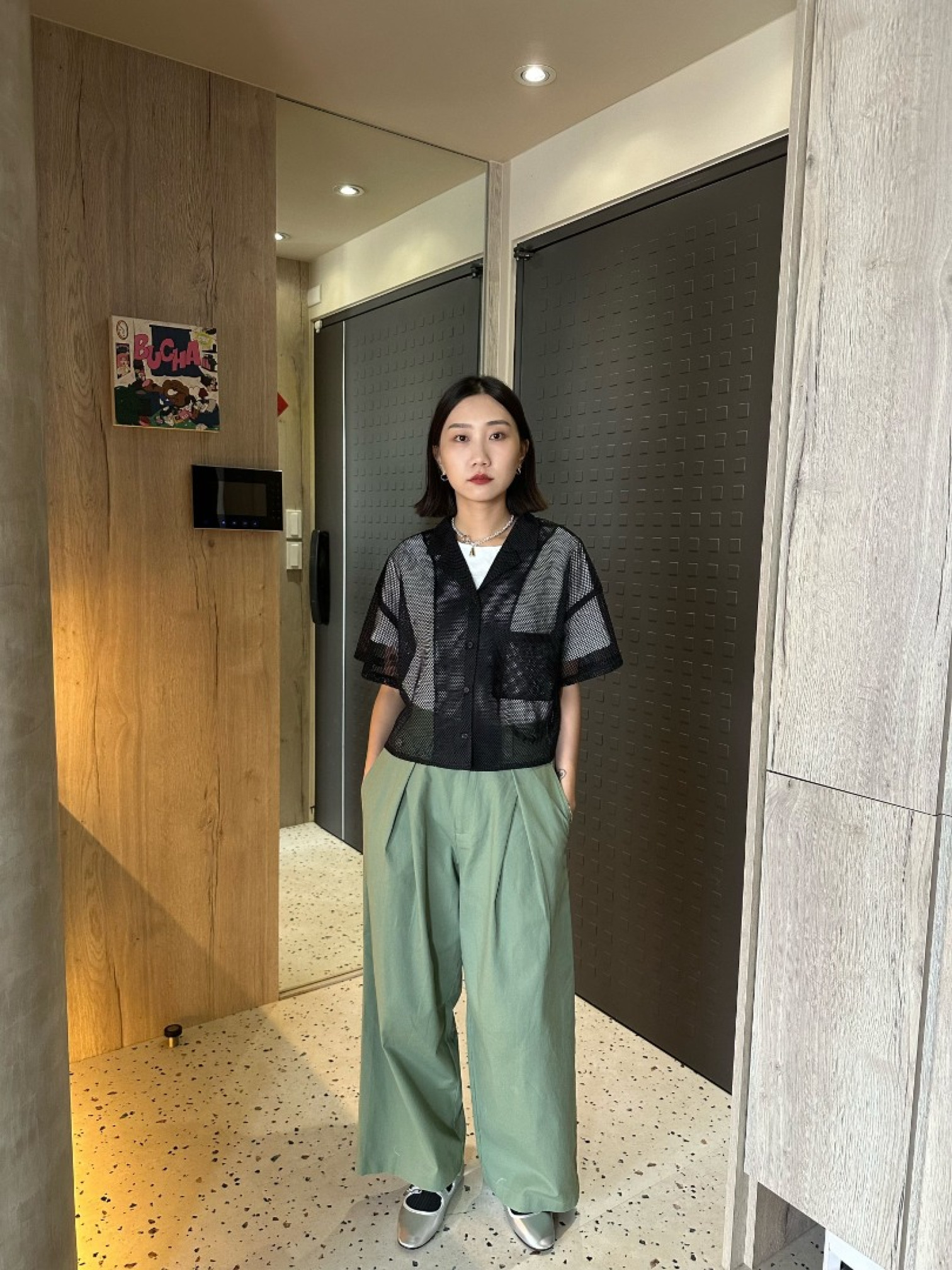 🇯🇵短版透視洞洞襯衫/三色