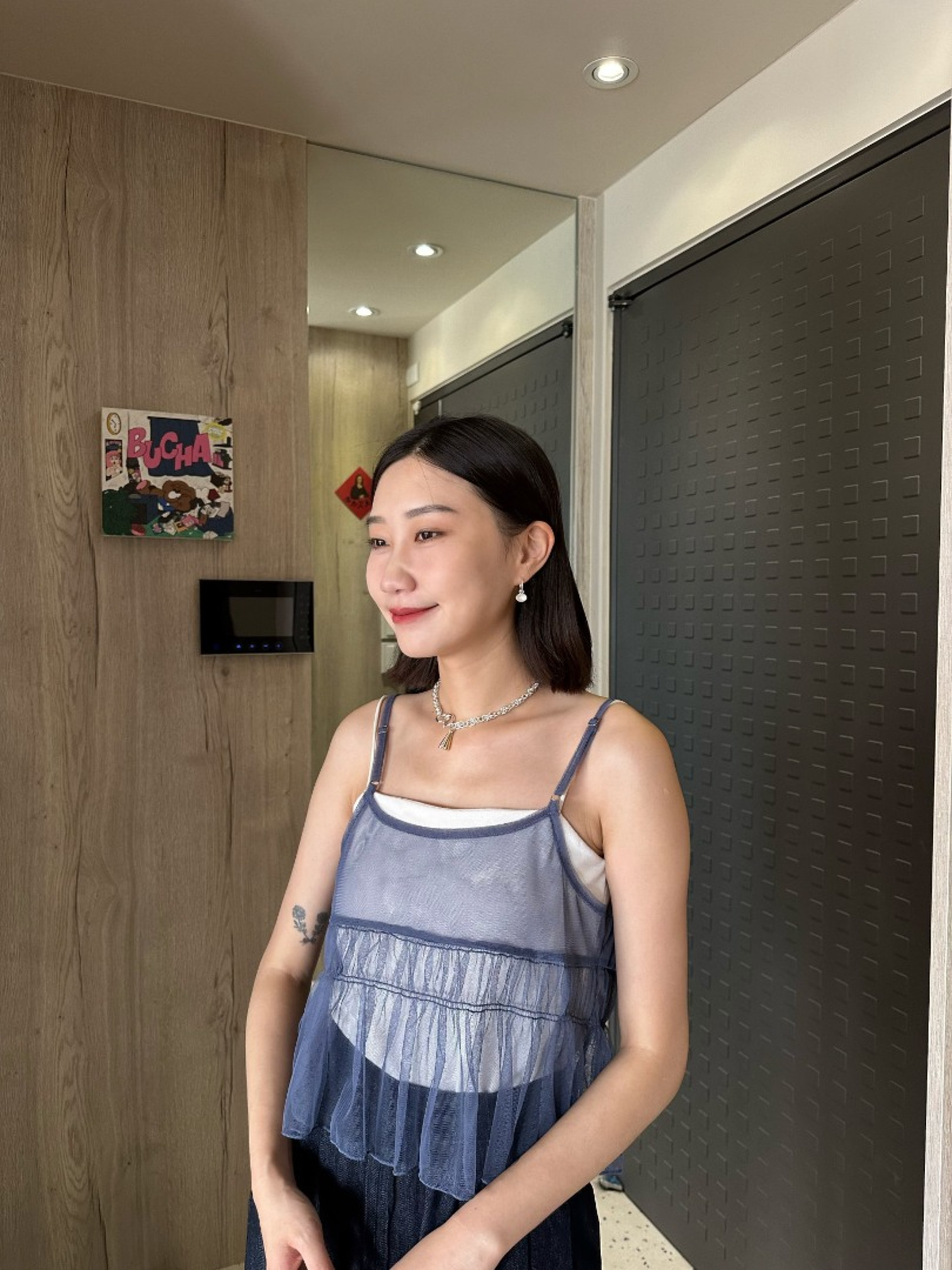 🇯🇵純銀寶石耳環/黑