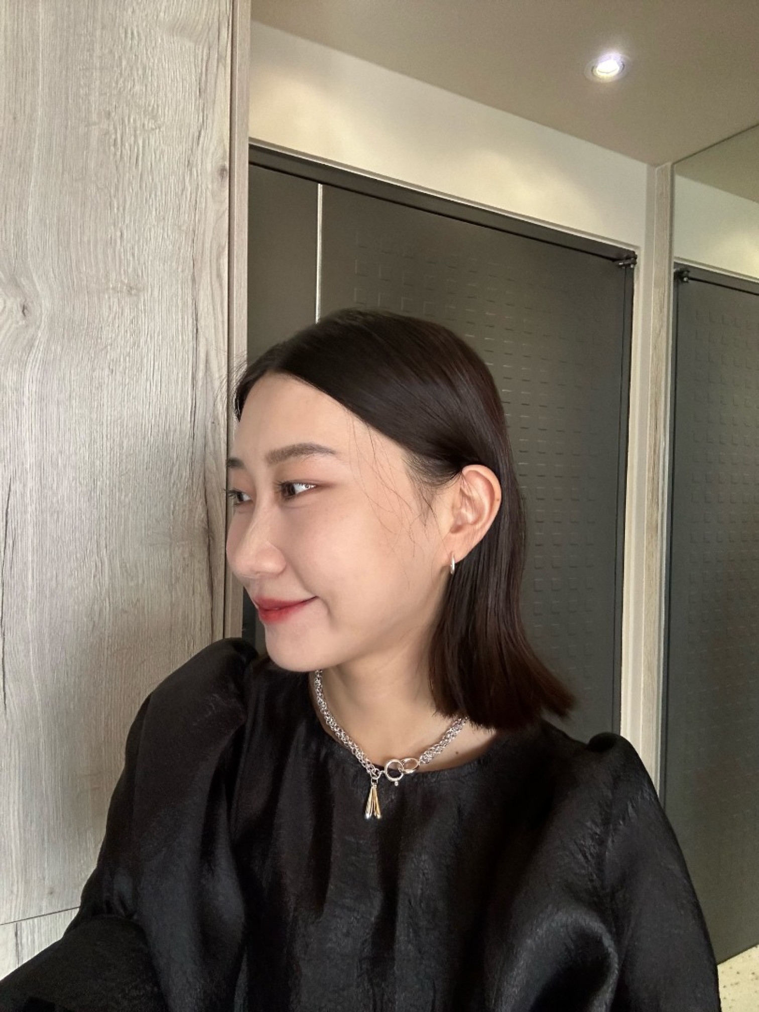 🇯🇵純銀寶石耳環/黑