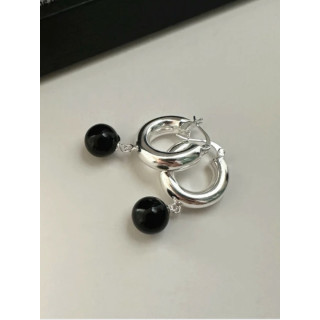 🇯🇵純銀黑瑪瑙球耳環