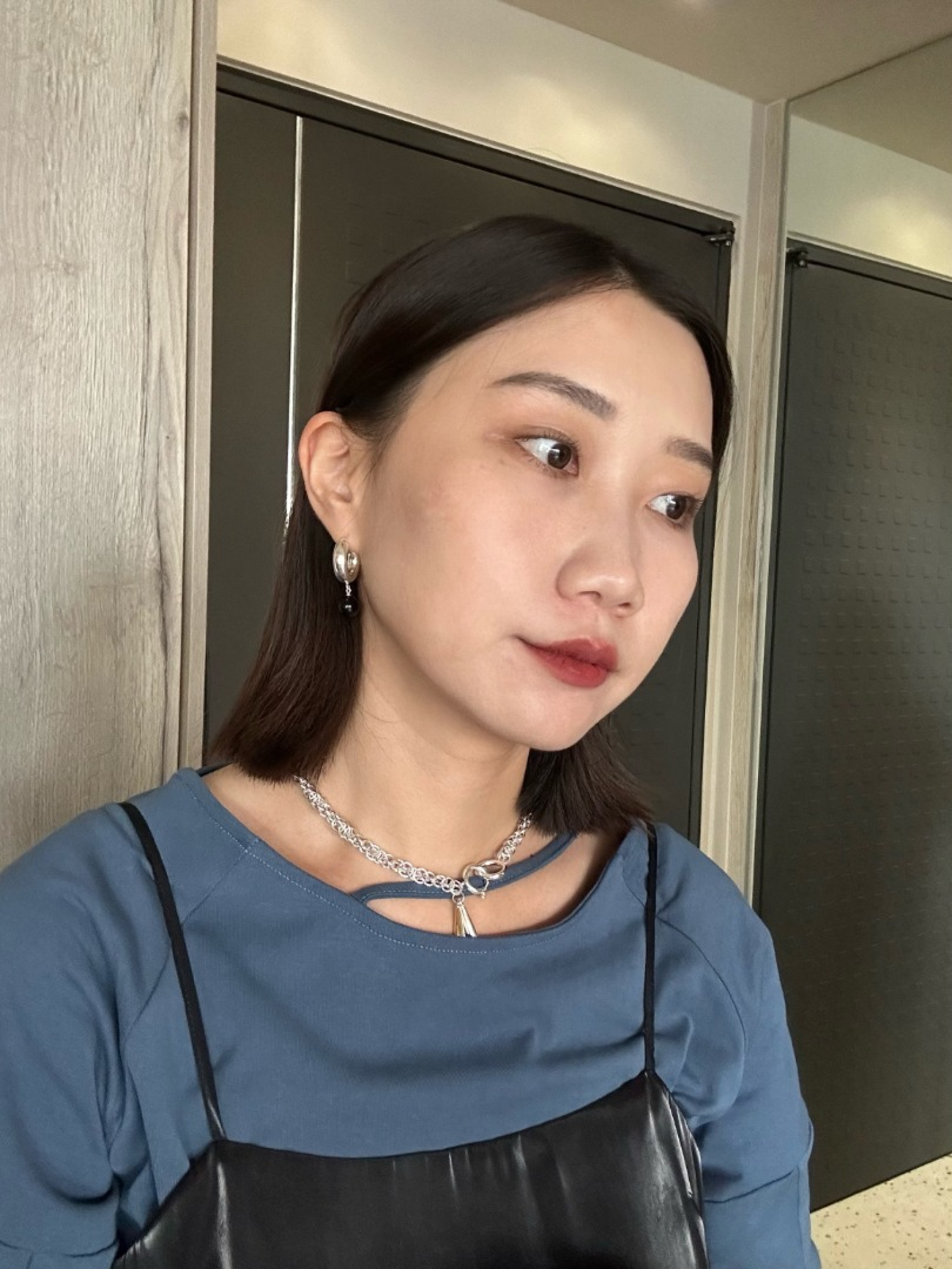 🇯🇵純銀黑瑪瑙球耳環