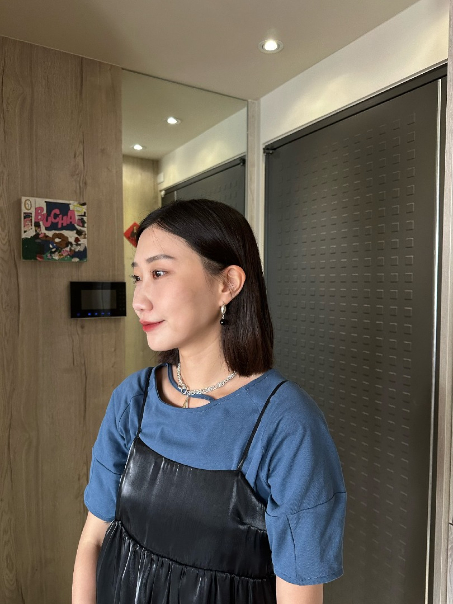 🇯🇵純銀黑瑪瑙球耳環