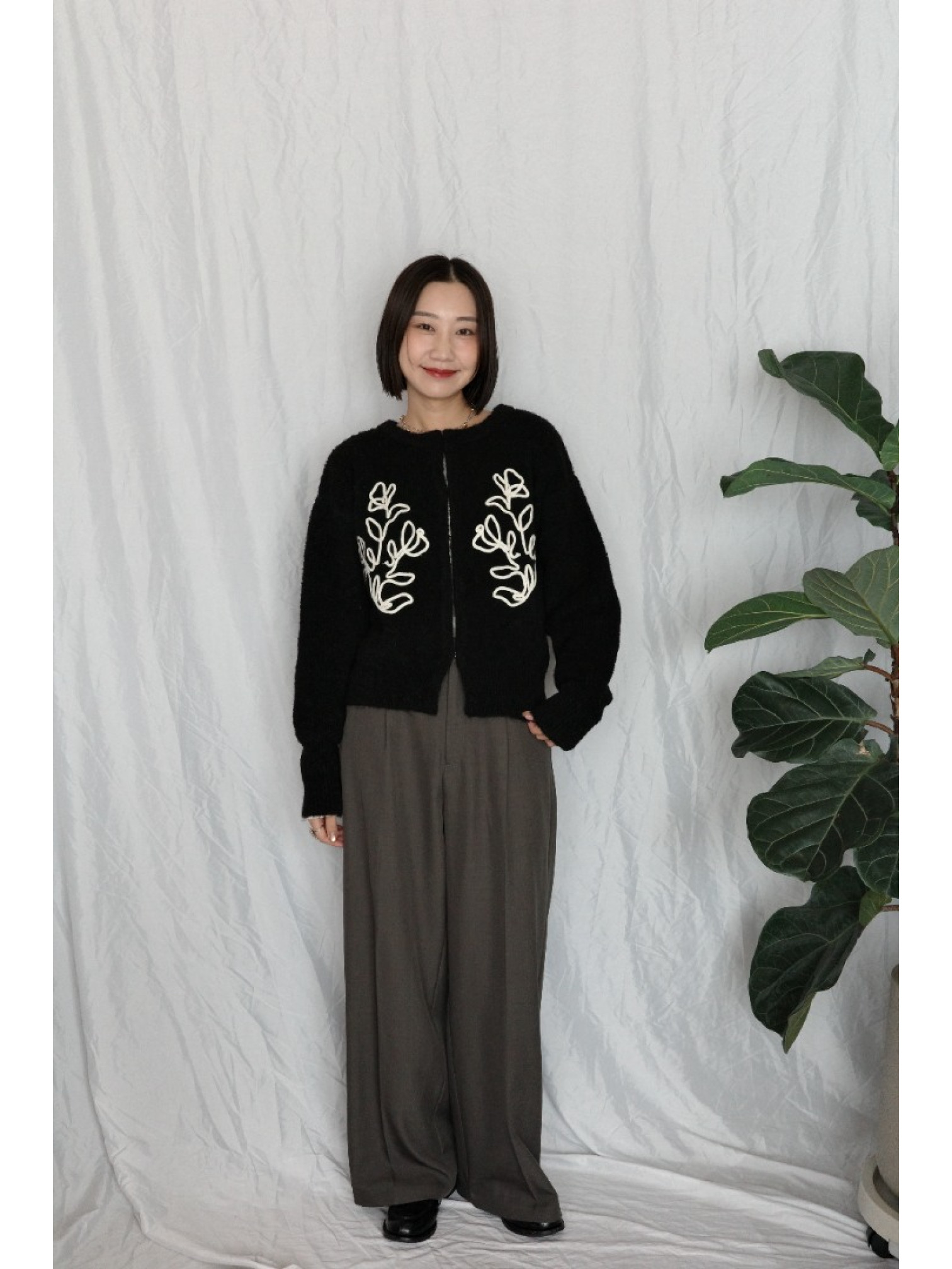 JP｜俐落收腰打褶西裝褲/灰咖M-L