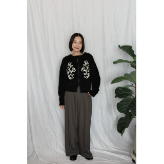 JP｜俐落收腰打褶西裝褲/灰咖M-L