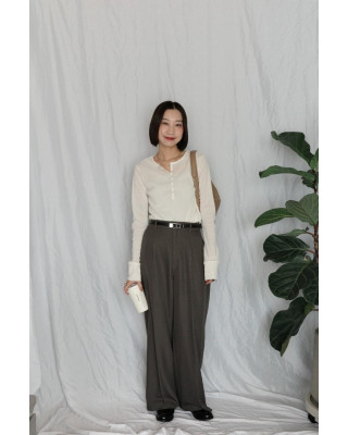 JP｜啞光天鵝絨上衣/象牙白