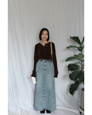 JP｜啞光天鵝絨上衣/棕