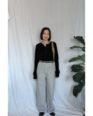 JP｜啞光天鵝絨上衣/黑