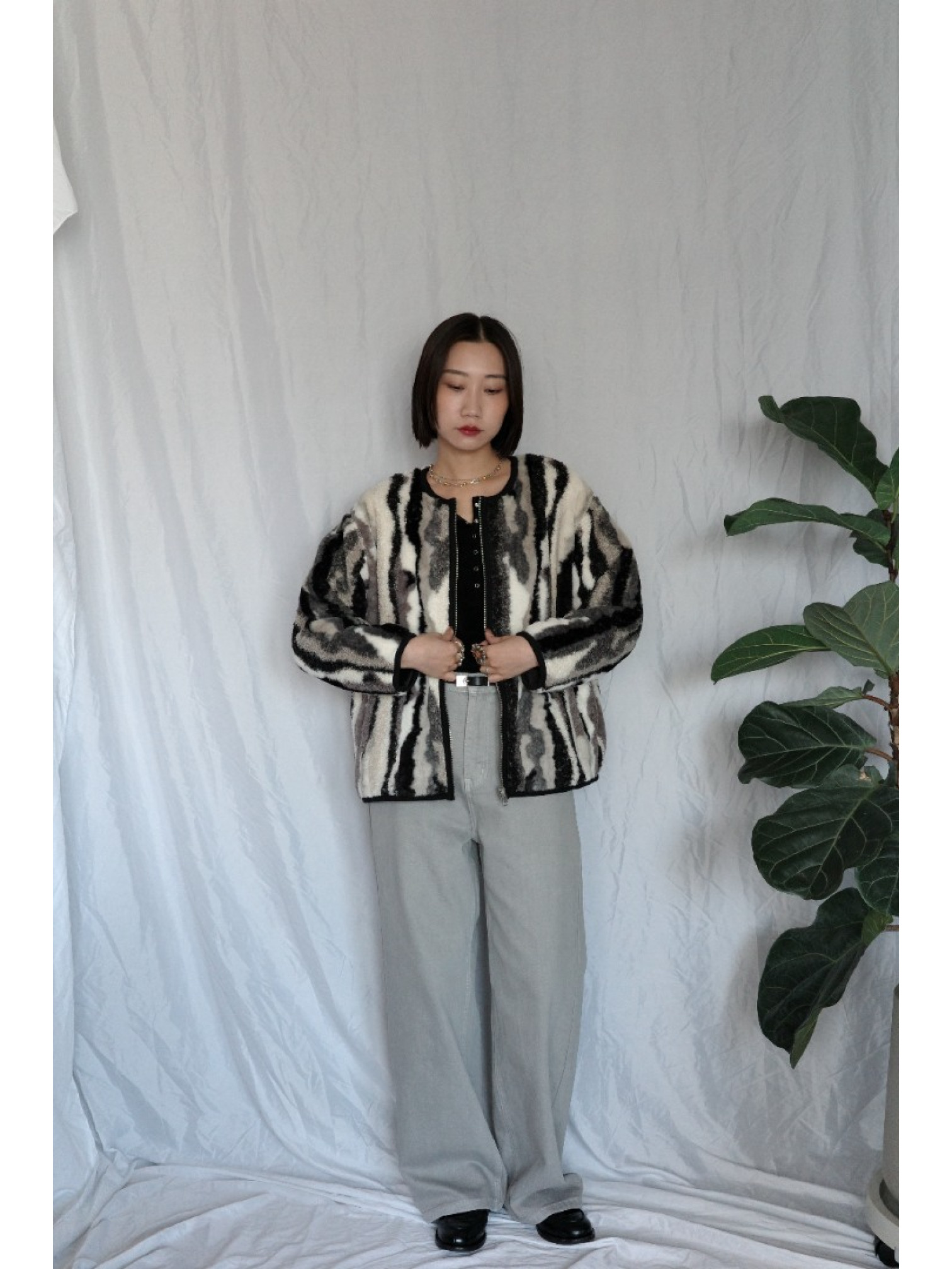 JP｜時髦冰灰牛仔褲/S-XL