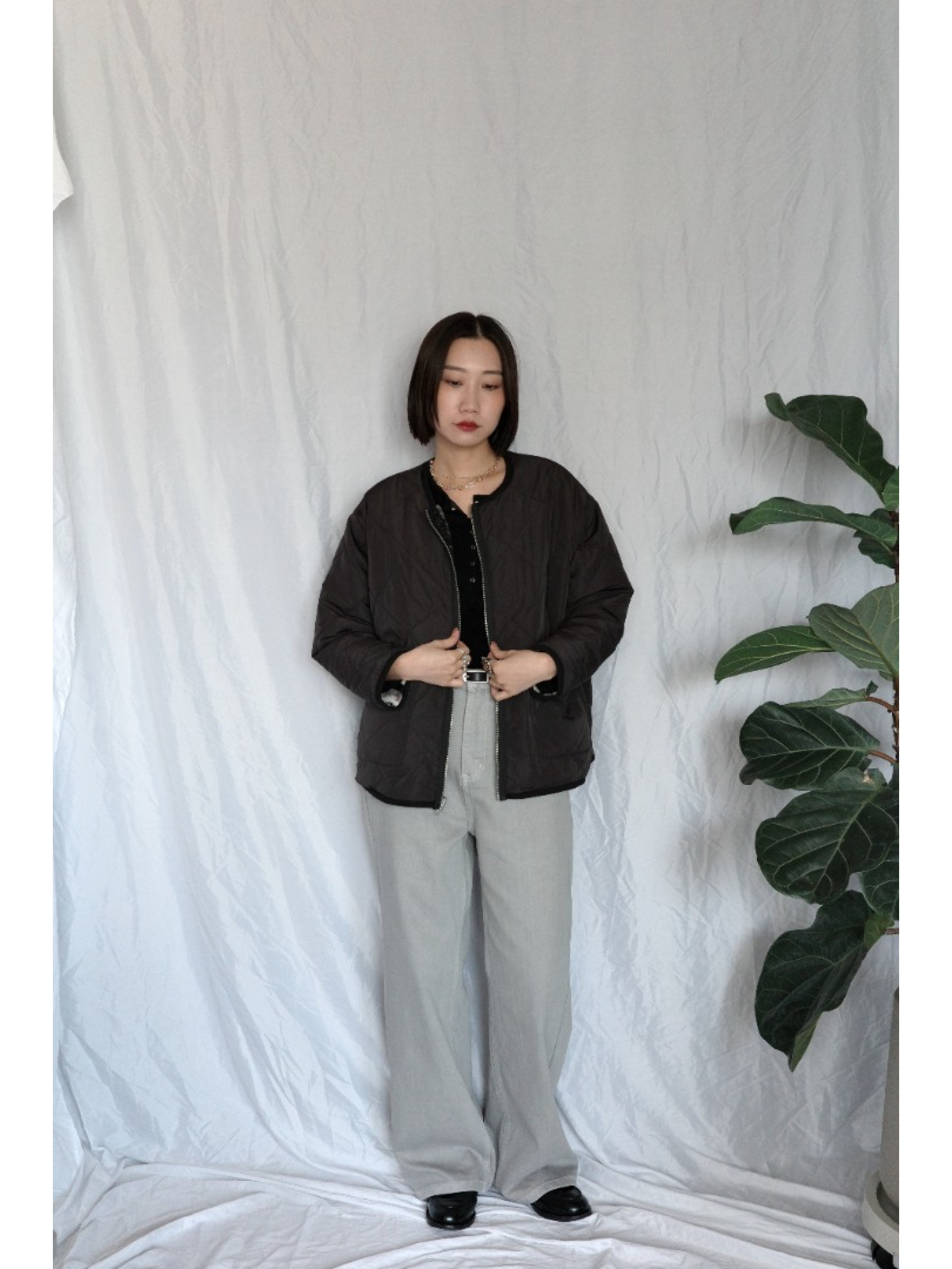 JP｜時髦冰灰牛仔褲/S-XL