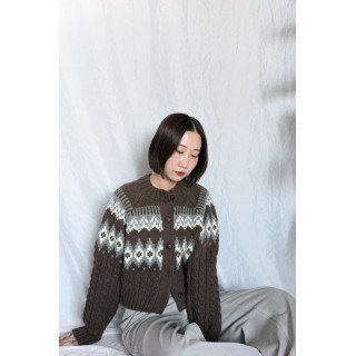 JP｜2way向心提花針織衫/咖