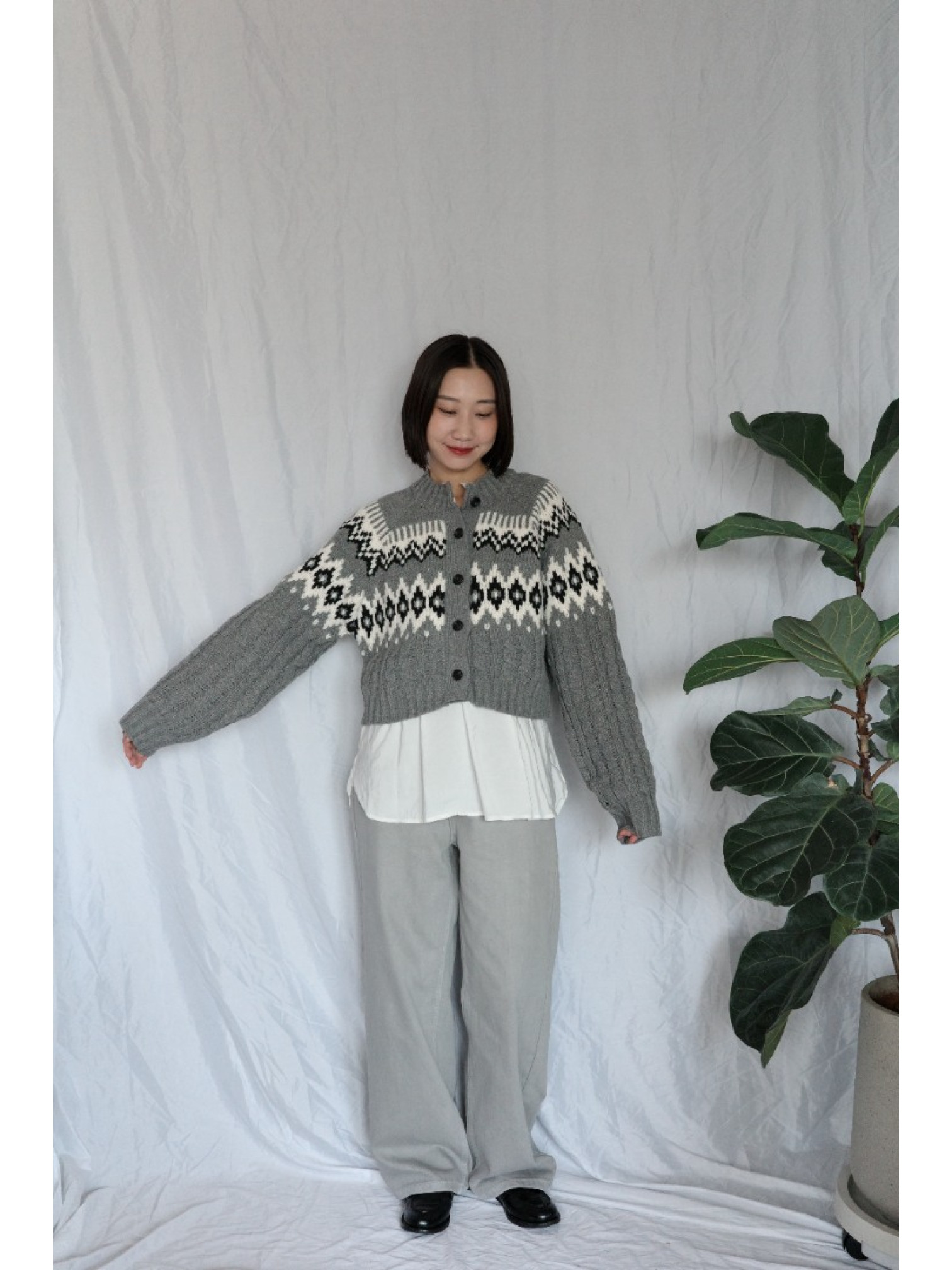 JP｜時髦冰灰牛仔褲/S-XL