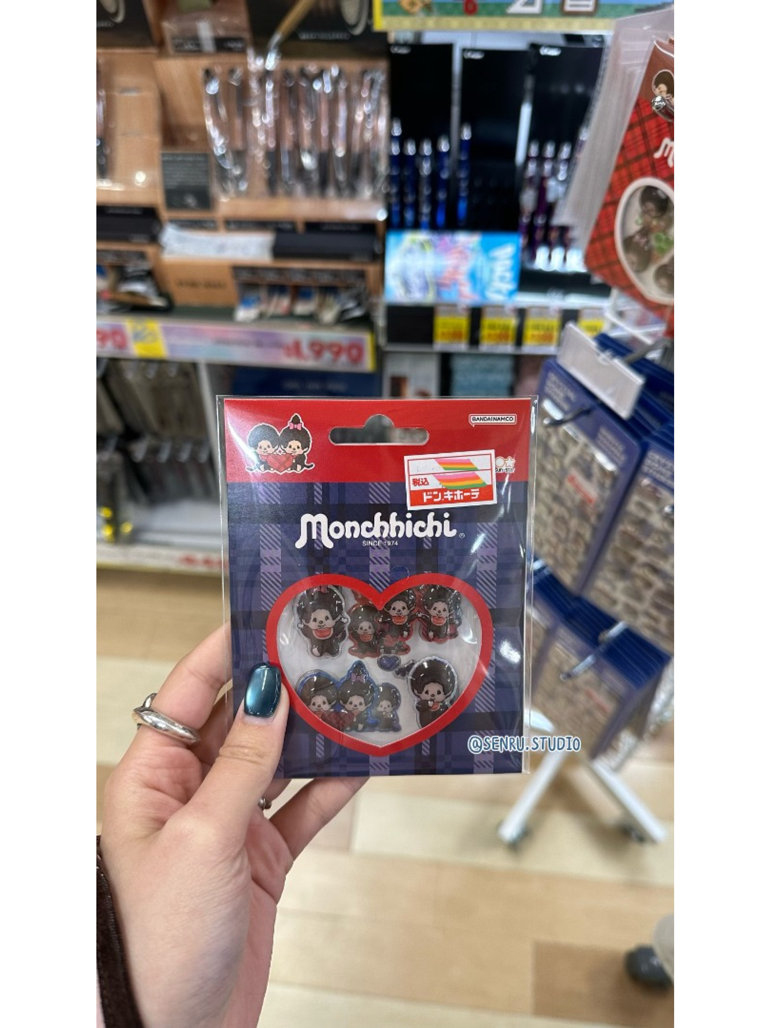 Monchhichi蒙奇奇立體貼紙/兩款