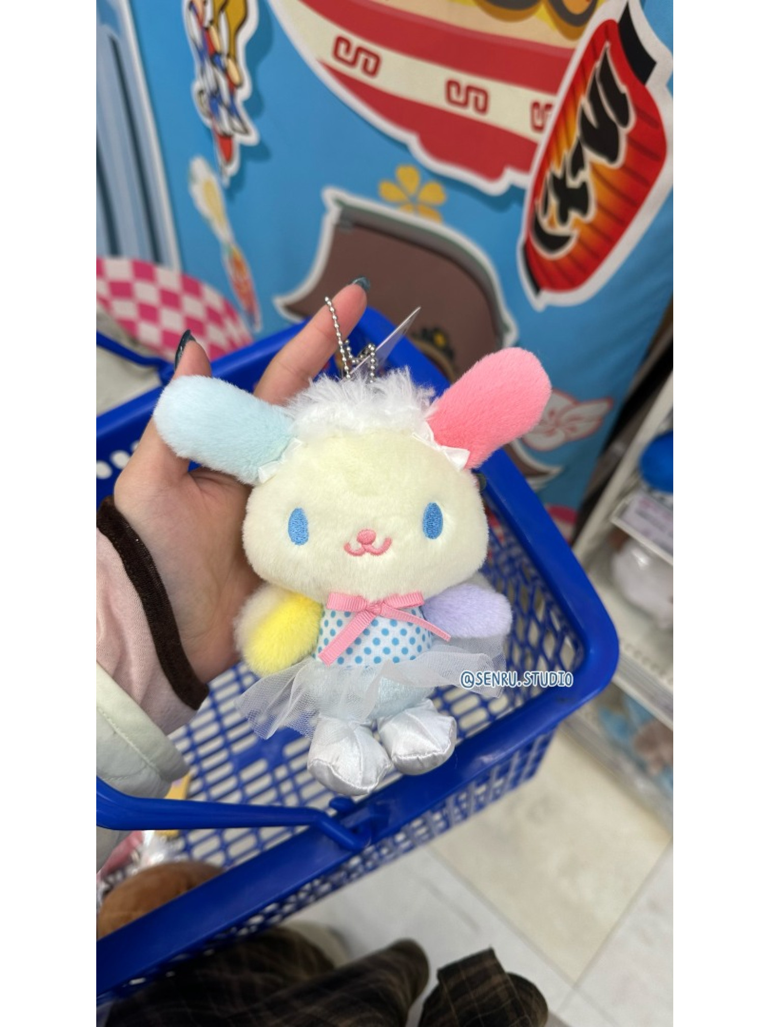 毛絨絨天使花小兔