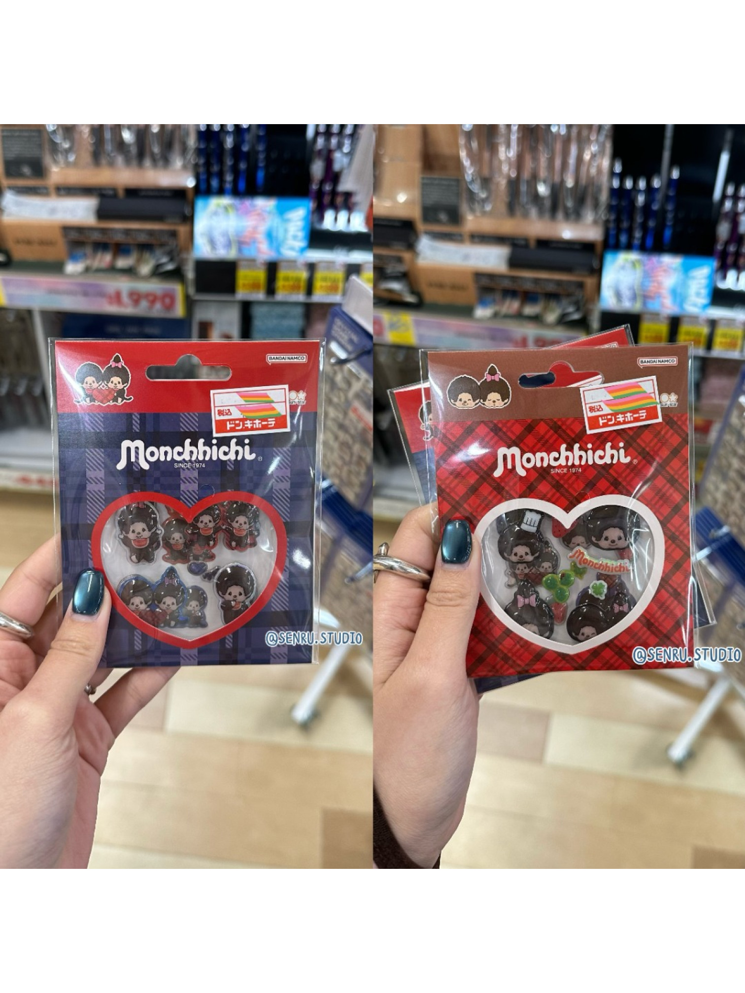 Monchhichi蒙奇奇立體貼紙/兩款