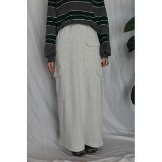 JP｜率性工裝感棉裙/燕麥M-L