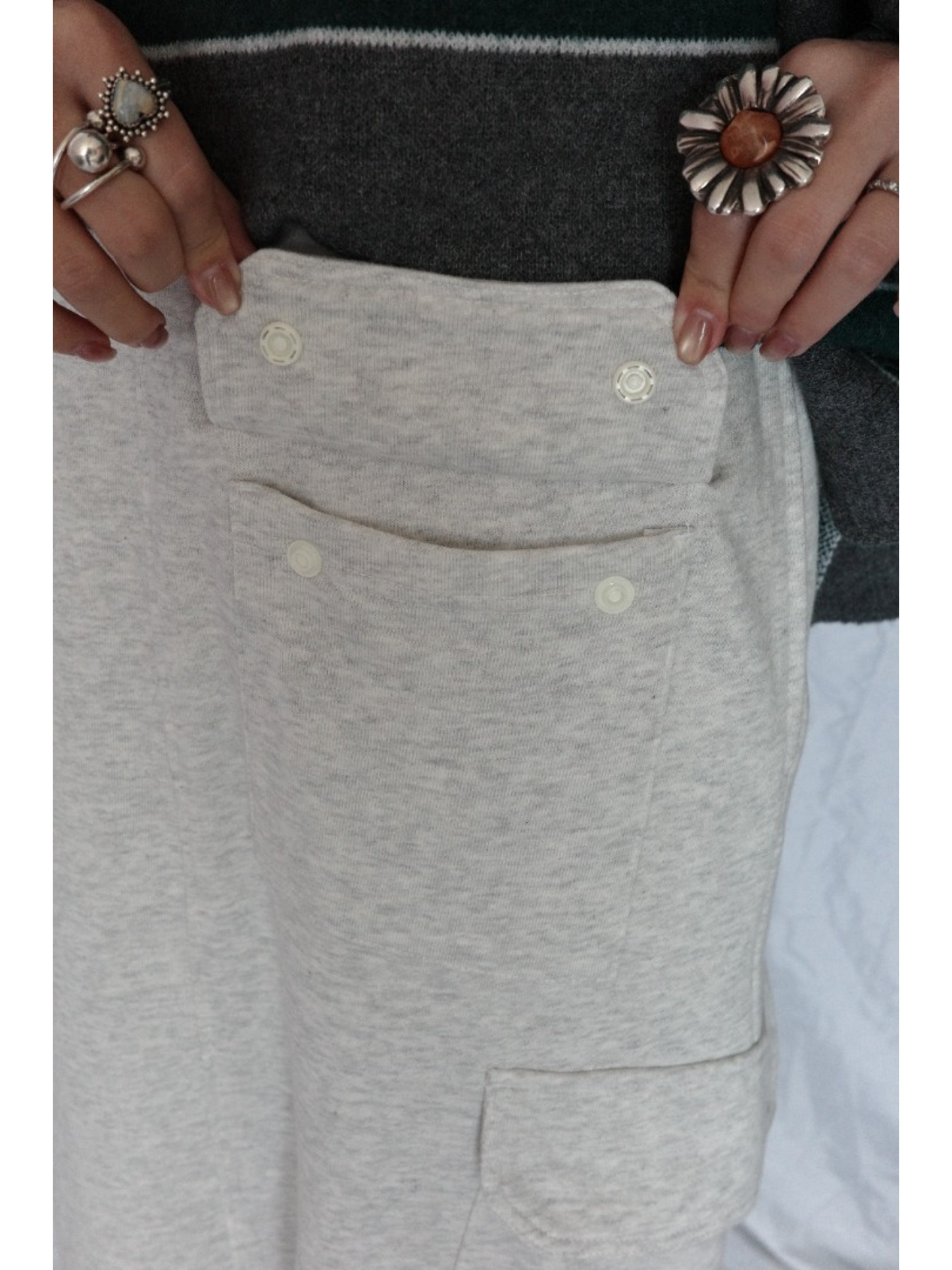 JP｜率性工裝感棉裙/燕麥M-L