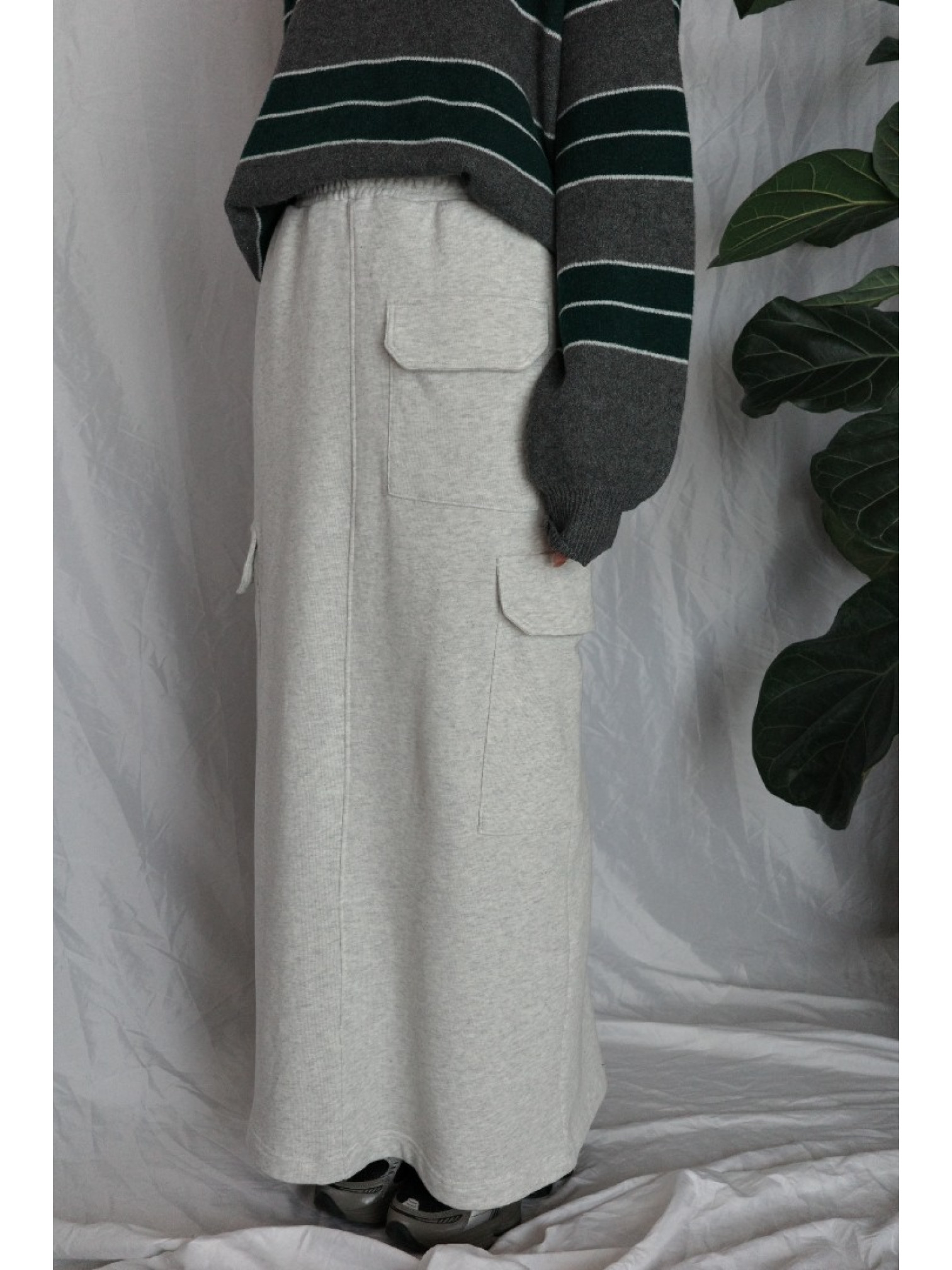 JP｜率性工裝感棉裙/燕麥M-L