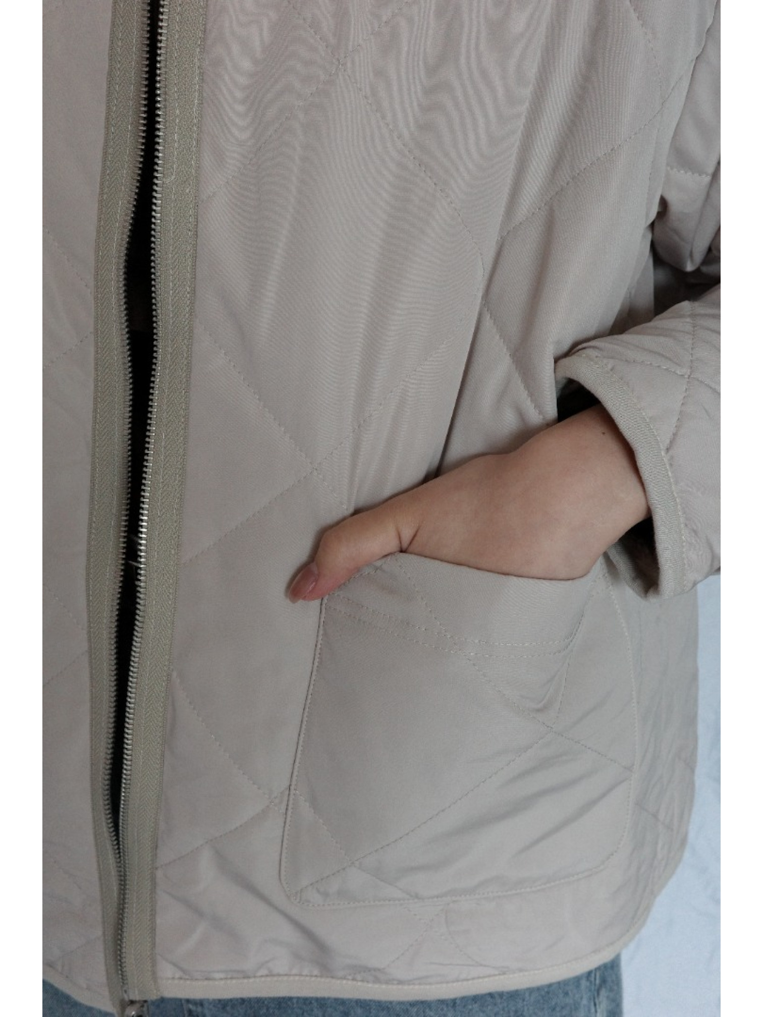 JP｜2way雙面穿波浪紋毛呢外套/米