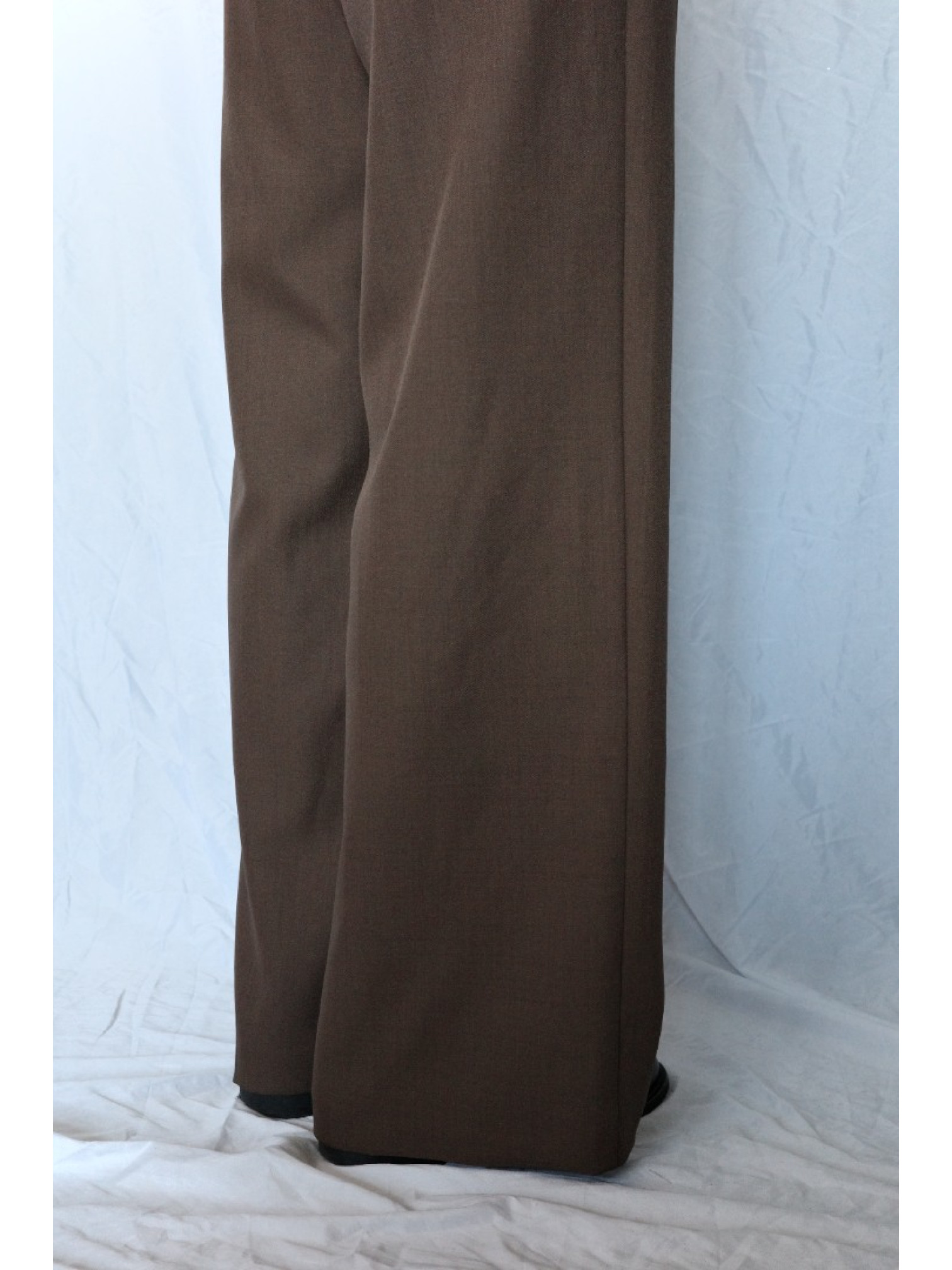 JP｜俐落收腰打褶西裝褲/咖M-L